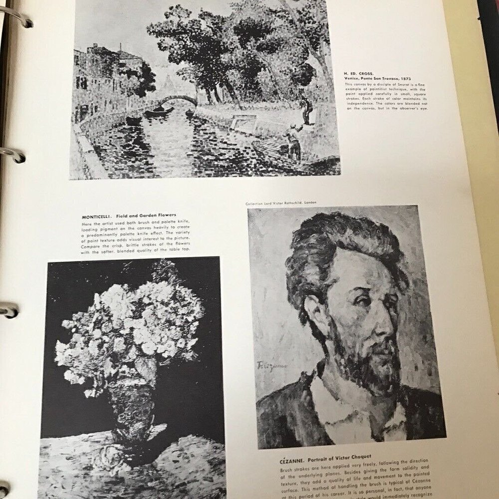 Vintage 1953 Famous Artists Painting Course - Handbook and Lessons Red Binder